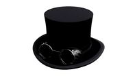 Black Top Hat With Googles
