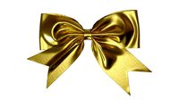 Small Ribbon Decoration Metallic Gold