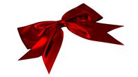 Small Ribbon Decoration Metallic Red