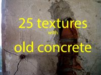 Concrete old scratched package with 25 textures 3D Model