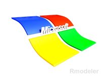 Microsoft Logo 3D Model