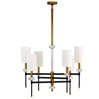 Tivoli light Black with Warm Brass Accents Chandelier  (339720)