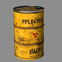 Radioactive waste barrel
