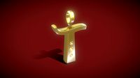 T Letter Pendant Gold