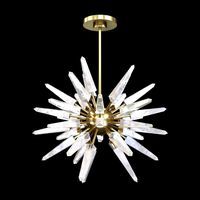 Customizable mid-century Sputnik-style with rock crystal arms Chandelier (334181)