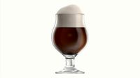 Beer glass with foam 07