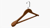 Hanger For Clothes Wooden 01 Dark