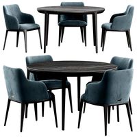 Modern chair and round table Form Leather Sofaclub PLAYGROUND (340315)