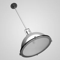 CGAxis Chrome Ceiling Lamp 08 3D Model