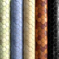 materials 10- hexagon tiles in 5 color