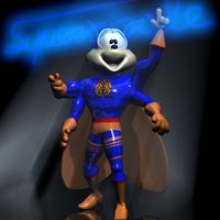 Supercigale Cartoon Character RIGGED 3D Model
