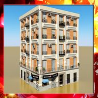 Photorealistic Low Poly Building13 3D Model