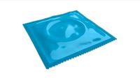 condom in a blue package