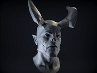demon head sculpt 01