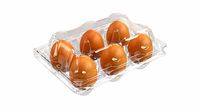 egg plastic package 6 eggs
