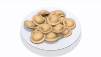 dumplings on white plate
