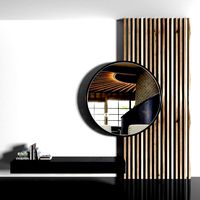 wooden planks and mirror