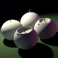 3d candle model 014 - movie and game ready