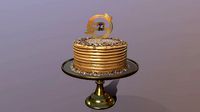 Elegant Golden Birthday Cake