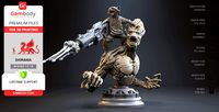 Rocket & Groot Bust 3D Printing Figurines in Diorama | Assembly