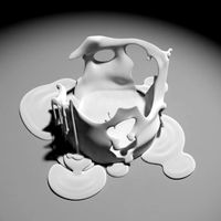3d candle melted model 001 - movie and game ready