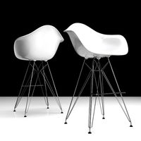 eames dar bar plastic side chairs