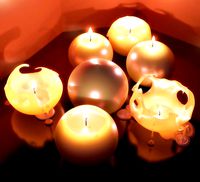 3d spherical candle model - type 003 - special sequence of life stages - movie and game ready