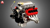 Demon supercharged v8 engine