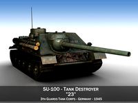 su-100 - 23 - soviet tank destroyer