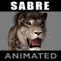 female sabretooth - 3d animated model