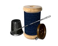 thread needle button thimble coil