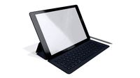 digital tablet with keyboard mock up