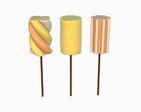 marshmallows colorful on sticks