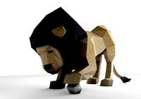 lion with ball