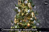 Christmas tree in scandi style (3D)
