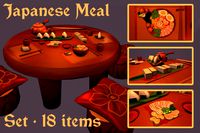 Japanese Meal Set - Stylized