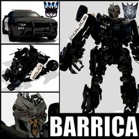 barricade decepticon transformer 3d animated model
