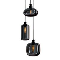 EEF hanglamp 3 luxe rookglazen Chandelier  (341792)