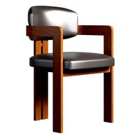 Curved Walnut Chair (341603)
