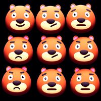 Cartoon Head Bear Pack