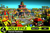 POLY STYLE - Sci-Fi Forest Fortress