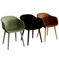 Fiber Armchair Wood Base (343547)