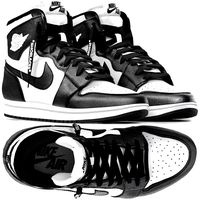 Black and white Nike Air Jordan 1 Retro sneakers (343852)