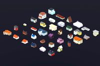 3D Historical Houses Low Poly Assets