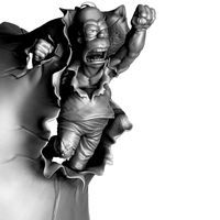 HOMER SIMPSON AS HULK FOR 3D PRINTING (344241)