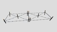 Lowpoly Barb Wire Obstacle 17