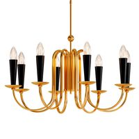 Eight Arm Sputnik Brass Chandelier (344471)