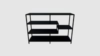 Black painted Shelving unit