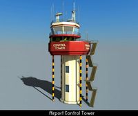 Airport Control Tower 3D Model
