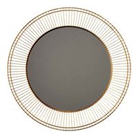 uttermost bricius rust bronze and gold round metal mirror